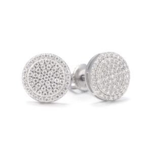 Juicx 10MM Hollow Heart Moissanite Earrings 14K Gold