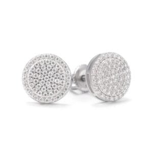 Juicx 10MM Signet Moissanite Earrings 14K Gold