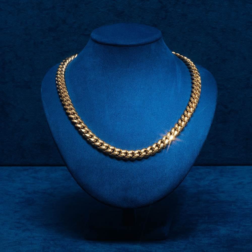 Juicx 10MM Cuban Link Chain 14K Yellow Gold
