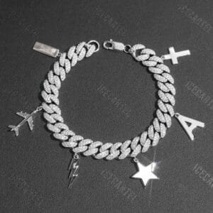 Juicx 10MM Iced Out Custom Miami Cuban Link Bracelet 14K Gold