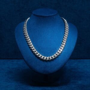 Juicx 12MM Cuban Link Chain 14K White Gold