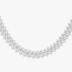Juicx 12MM Iced Out Spiked Cuban Link Chain 14K Gold