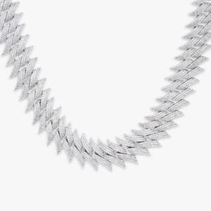 Juicx 18MM Iced Out Spiked Cuban Link Chain 14K Gold