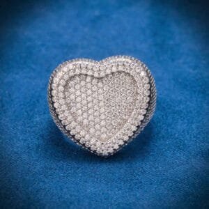 Juicx 2-layer Moissanite Heart Ring 14K Gold