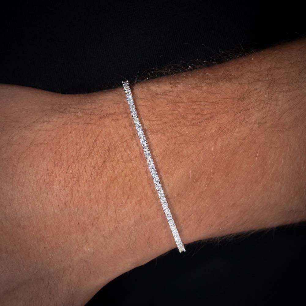 Juicx 2MM Moissanite Tennis Bracelet 14K Gold