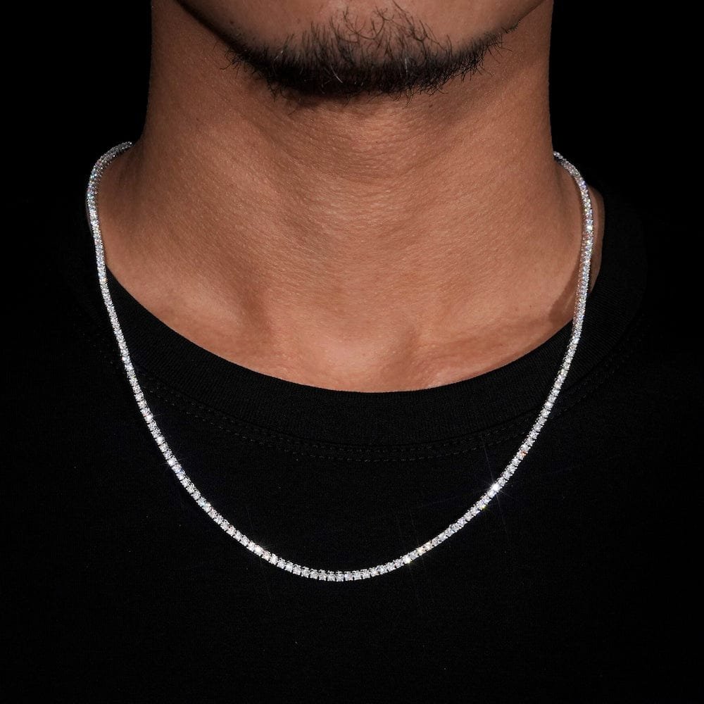Juicx 2MM Moissanite Tennis Chain 14K Gold