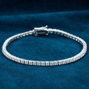 Juicx 3MM Moissanite Tennis Bracelet 14K Gold