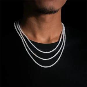 Juicx 4MM Moissanite Tennis Chain 14K Gold