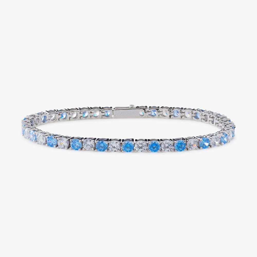 Juicx 5MM Blue Moissanite Tennis Bracelet