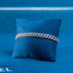 Juicx 8MM Moissanite Cuban Link Bracelet 14K Gold