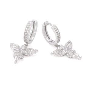 Juicx Angel Drop Moissanite Earrings 14K Gold