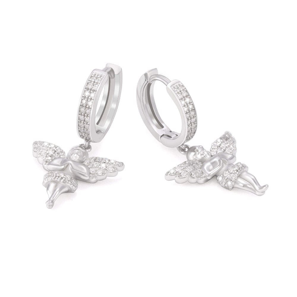 Juicx Angel Drop Moissanite Earrings 14K Gold