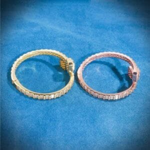 Juicx Baguette Bangle Bracelet 14K Gold