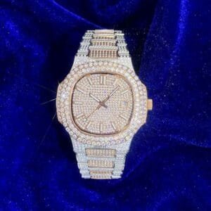 Juicx Circle Face Moissanite Watch 14K Rose Gold