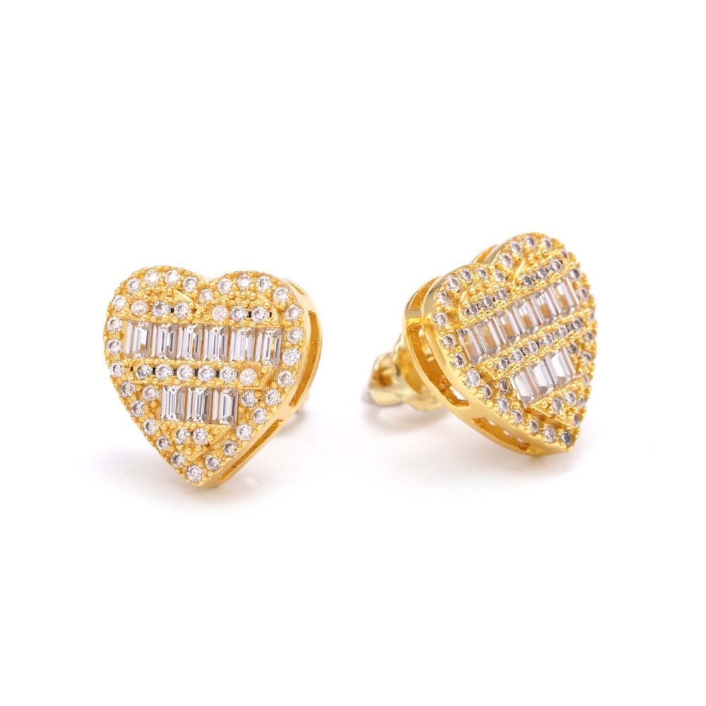 Juicx Giant Heart Moissanite Earrings 14K Gold