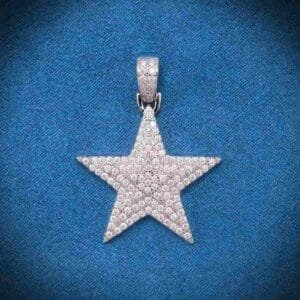 Juicx Moissanite Star Pendant 14K Gold