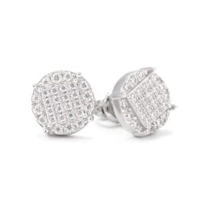 Juicx Round Prong Moissanite Earrings 14K Gold