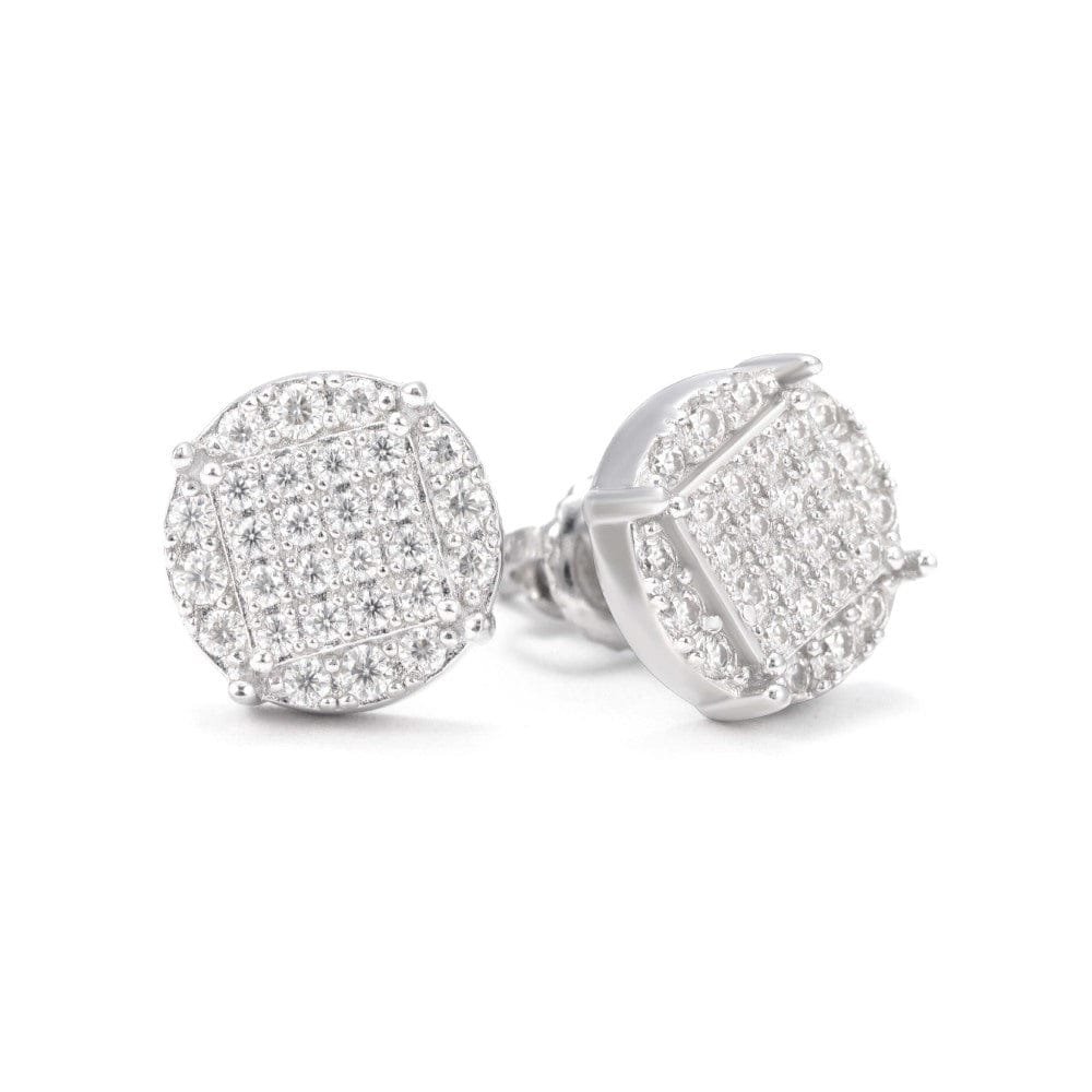 Juicx Round Prong Moissanite Earrings 14K Gold