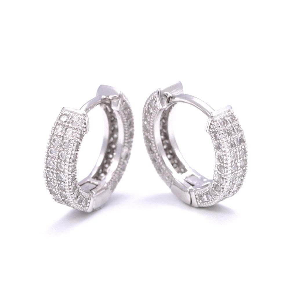 Juicx Side Halo Moissanite Earrings 14K Gold