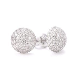 Juicx Snowball Moissanite Earrings 14K Gold