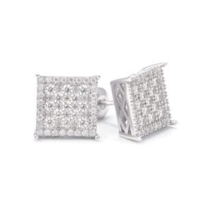 Juicx Square Pointer Moissanite Earrings 14K Gold