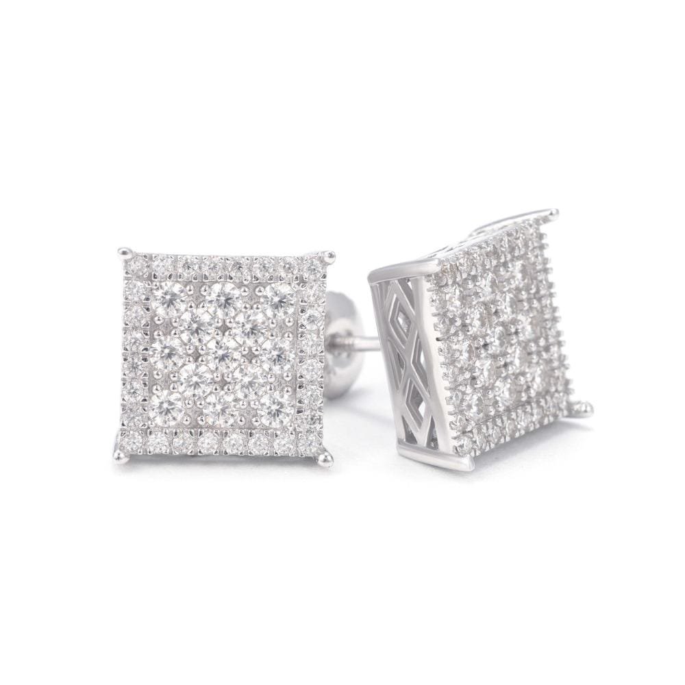 Juicx Square Pointer Moissanite Earrings 14K Gold