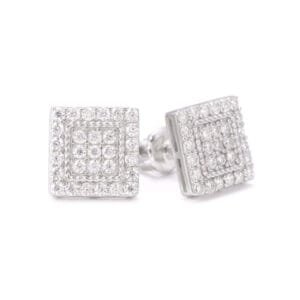 Juicx Square Wire Moissanite Earrings 14K Gold