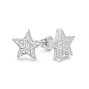 Juicx Star Moissanite Earrings 14K Gold