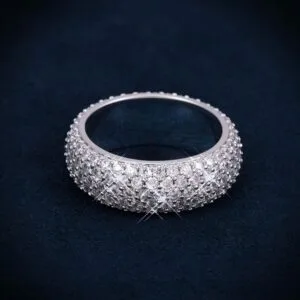 Juicx VVS 5-Row Iced Band Ring 14K Gold