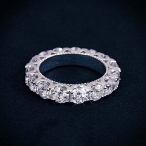 Juicx 5MM VVS Eternity Band Ring 14K Gold
