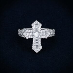 Juicx VVS Gothic Cross Ring 14K Gold