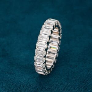 Juicx Moissanite Baguette Band Ring 14K Gold