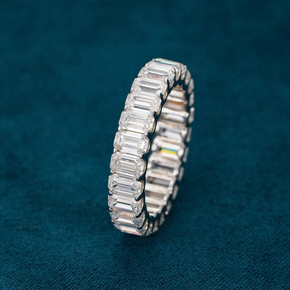 Juicx Moissanite Baguette Band Ring 14K Gold