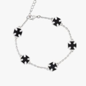 Juicx Cross Motif Black Bracelet