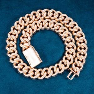 Juicx 5-Row 20MM Moissanite Cuban Link Chain 14K Gold