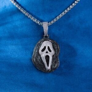 Juicx Black Moissanite Scream Pendant 14K Gold