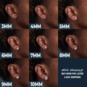 Juicx VVS Stud Earrings 14K Gold (ALL SIZES)