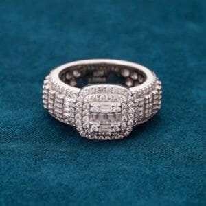 Juicx Moissanite Baguette Eternity Band 14K Gold