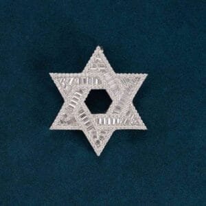 Juicx Moissanite Baguette Star of David Pendant 14K Gold