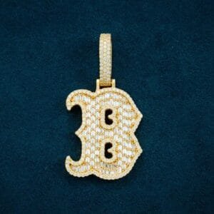 Juicx Moissanite Letter B Pendant 14K Gold