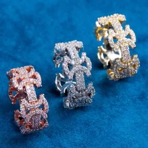 Juicx Moissanite Templar Cross Ring 14K Gold