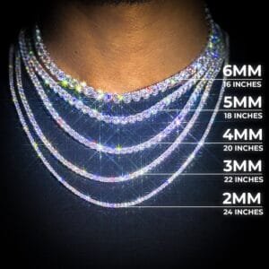 Juicx Moissanite Tennis Chain 14K Gold (ALL SIZES)