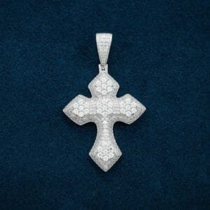 Juicx Moissanite Syriac Cross Pendant 14K Gold