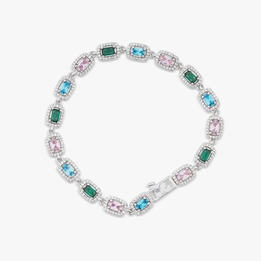 Juicx Three Color Moissanite Gemstone Bracelet