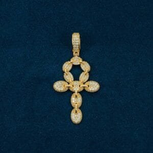 Juicx Moissanite Ankh Pendant 14K Gold